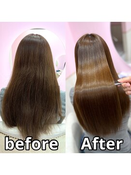 アディション 新宿(ADITION) 韓国ブラウン×縮毛矯正髪質改善で美髪へ/髪質改善/新宿k