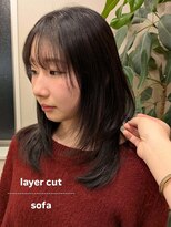ソファ sofa&nbsp;ハッシュカットレイヤースタイル