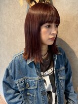パーミル ヘア クマモト(permille ‰ hair Kumamoto)&nbsp;レッドブラウン×ワンレン