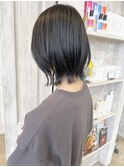 福山Caary定番濡れ感くびれミディ暗髪透明感外ハネスタイリング