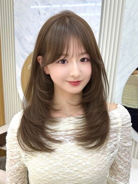 アフロートリノ(AFLOAT Leino) レイヤーカット 韓国前髪 韓国ヘア 顔周り 2wayバング