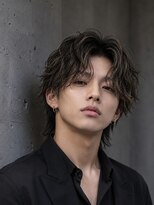 Men's Lueur. 心斎橋 Men's眉毛/Men's salon/メンズ眉毛/メンズサロン&nbsp;センターパート×波巻きパーマツイストスパイラルパーマ