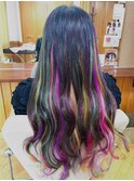 エクステ　カラフルロング