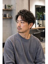 MEN's Baguz MEN'Sカット/ MEN'Sパーマ/ MEN'Sカラー 黒髪無造作ニュアンスパーマメンズ