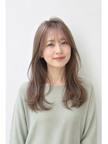 ベルス(bellus)&nbsp;シースルーバング×透明感グレージュロング 20代　30代　40代