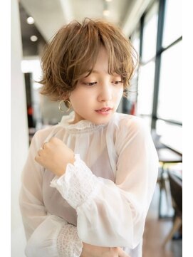 オースティン 門前仲町(AUSTIN) 大人かわいい前髪セシルカットココアブラウンフリンジウェーブ