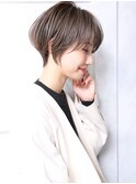 大人可愛い20代30代40代小顔丸み前下がりショートボブA1