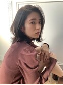 大人可愛いミディアムスタイル ミディアムボブ