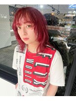 ニュート(Neut )&nbsp;ハイトーンレッドカラーレイヤーミディアム/ケアブリーチ/名古屋