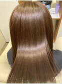 縮毛矯正ロング♪コスメストレート髪質改善ココアベージュ