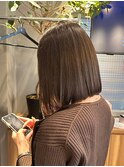 ストレートボブ/モカグレージュ