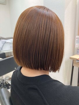 エルプラスヘアー 平尾店(L+hair) （30代）ナチュラルボブ【トリートメントでくせ毛改善】