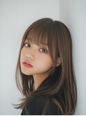 ロングレイヤー+ミルクティーベージュ