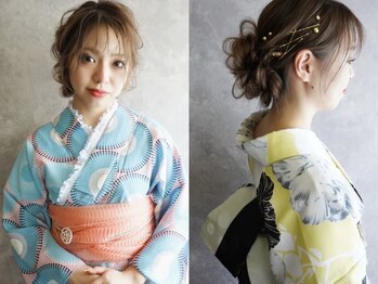 サリーワンフォーワン(Sally 141)の写真/【お祭り・イベント・ライブ】特別な一日を彩ってくれるヘアセット・着付け専門サロン［仙台/ヘアセット］
