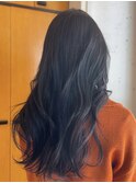 10代20代30代大人可愛い韓国風ブルーブラックヨシンモリヘア