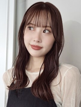 ガーデンヨコハマ(GARDEN YOKOHAMA) ココアブラウン ローズブラウン 波巻き ラウンドバング ロング