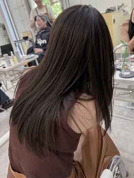 ディジョン(Dijon) 韓国顔まわりレイヤーカットグレージュオリーブベージュブラウン