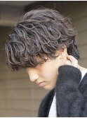 渋谷波巻きスパイラルパーマメンズパーマメンズヘア30代ウルフ