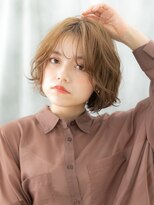 ドクターズ サロン ラブ(Dr's Salon LAB)&nbsp;大人ガーリーハイトーンカラーひし形ボブパーマt古河20代30代