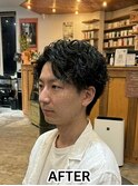 スパイラルパーマ緩め×フェザーアレンジセット