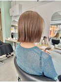 横浜ボブケアブリーチダブルカラータッセルボブ切りっぱなしボブ