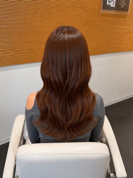 ビーアップヘアー(be:up hair) 顔周りレイヤー韓国風ブラウンロング
