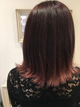 シェリ(Cheri) すそカラーボブ＊大人ピンク