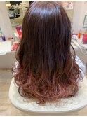 ピンクグラデーション ミルクティーピンク/20代30代40代50代