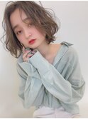小顔オリーブカラー甘辛ミックスボブ