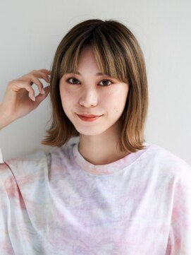 ジュール 新宿三丁目(Joule) 切りっぱなしロブ/ハイライトバイカラー　【新宿三丁目】