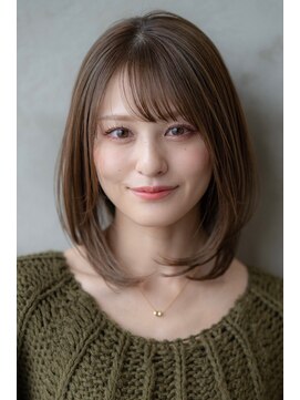 ケアリー 武蔵小杉(Carelly) 大人かわいい前髪セシルカットココアブラウンフリンジウェーブ