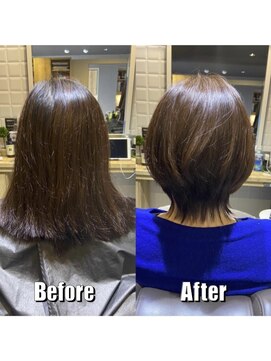 カミケンガレリア(kamiken. galleria) 艶髪で大人こなれ感*襟足長めショート【カミケンガレリア】