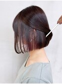 インナーラベンダー_グレージュカラーボブウルフ_ba353831