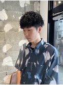 【soie岡村】ツイストスパイラル×波巻きパーマ/ツーブロック