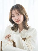 透明感ベージュ×ミディアム