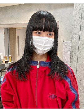 ヴェイン 渋谷(vain) ウルフレイヤーロングミディアムレイヤーカット韓国風アッシュ