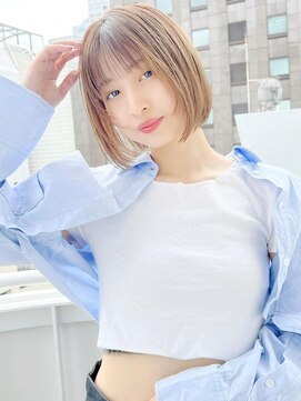 ハローバイシー 仙台(Hello by Sea) 髪質改善イノアカラー×美髪☆韓国風レイヤーボブ[仙台]