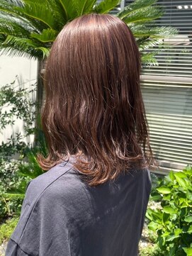ナカオコアフュール(NAKAO COIFFURE) チョコレートブラウン ウェーブ巻き ミディアムレイヤー