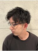 ツーブロック×ゆるめツイストスパイラル