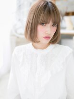 モッズヘア 越谷(mod's hair)&nbsp;くすみベージュ内巻きワンカール前下がりボブh3越谷20代30代40代