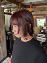 ラヴ(Lab)&nbsp;顔周りデザイン☆赤ボブ