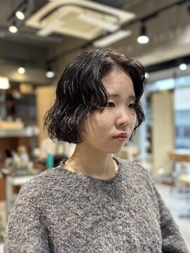 ナチュラルショートボブパーマ