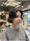 ナチュラルショートボブパーマ