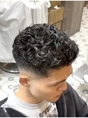 men's/波巻きツイストスパイラル/リバースセンターパート