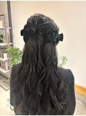 ハーフツインヘアセット＊お呼ばれヘア