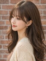 ルシードスタイル ラルーチェ(LUCIDO STYLE La Luce)&nbsp;韓国風くびれパーマレイヤースタイル顔周り小顔重めセミロング