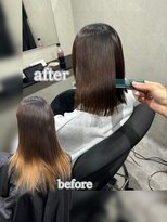 エイル リュクス(Aujua Eir LUXE)&nbsp;【上野指名限定】切りっぱなしボブ髪質改善ストレート