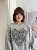 【表参道sheta小林】ピンクベージュ顔まわりレイヤーボブ