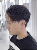 毛流れセンターパートフェザーショートフェザーパーマ
