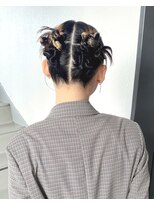 オトソーデン(Oto-soden) ツインシニヨン×編み込みアレンジ